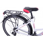 Trekingový bicykel Dámsky 28 Fuzlu Escape Bielo-červený